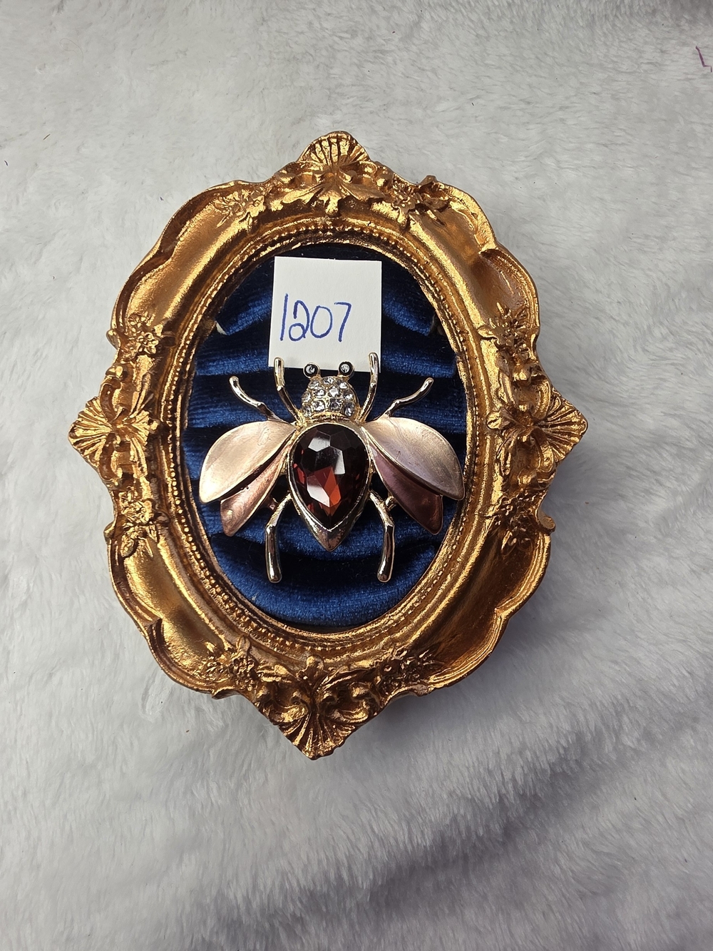 Bee Brooch Pin with Anber Stone